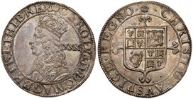 Charles II (1660-85), Silver Halfcrown of Thirty Pence, third hammered issue (1661-62). Crowned bust left, mark of value XXX behind in field, legend w...