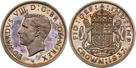 Edward VIII (Jan-Dec 1936), Silver Pattern Crown of Five Shillings, 1937. Struck on 0.500 silver, bare head left, HP below for designer T. Humphrey Pa...