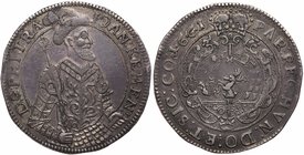 Johann Kemeny (1661-1662). Silver Taler/Tall&eacute;r 1661 (28.6g). Kolozsv&aacute;r/Klausenberg. IOAN: KEMeny D:G: PRI: TRA.; Armored half-figure rig...