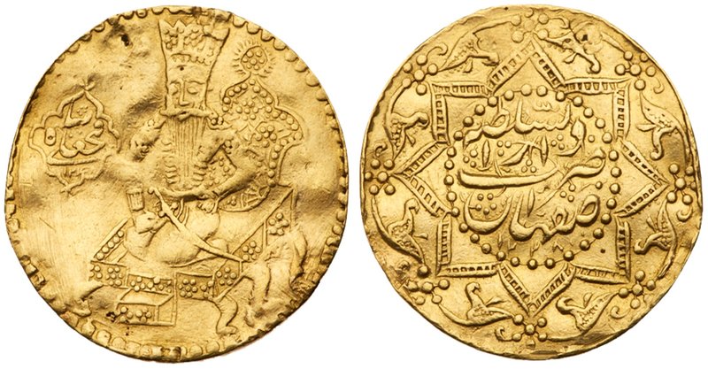 Fath Ali Shah (AH1212-1250 / 1797-1834 AD). Gold Toman, AH1248 (1832). Ruler sea...