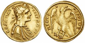 Sicily. Federico II, Sacro Romano Impero (Frederick II Hohenstaufen), 1197-1250. Gold Augustale (5.24g). Brindisi, struck 1231-1250. CESAR AVG. IMP RO...