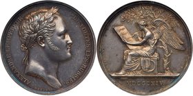 Medal. Silver. 40 mm. By B. Andrieu. On the Visit of Emperor Alexander I to Paris, 1814
Diakov 378.1 (R1), Reichel 3280 (R2). Laureate head right / G...