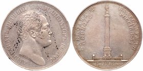 Alexander I Commemorative Rouble 1834.
 By H. Gube. Bit 894 (R), Sev 3061. Bust of Alexander I right / Alexandrine Column in St. Petersburg. Authenti...