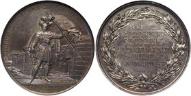 Medal. Silver. 39 mm. By C. Pfeuffer. Capture of Adrianopol, 1829.
 Diakov 485.1, Reichel 3503. Warrior in medieval armor holding banner and ax befor...