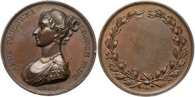 Medal. Bronze. 47 mm. By Jean Henri Simon. Anna Pavlovna, Princess of Orange, n.d. (ca. 1820-1830).
Bust of Anna Pavlovna left wearing a pearl diadem...
