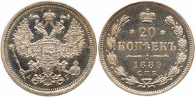 20 Kopecks 1889 CПБ-AГ. 
Bit 108, Sev 3988. Choice brilliant Proof