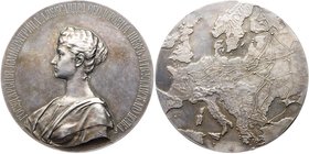 Medal. Silver. 73 mm. By A. Griliches, Jr. Centennial of the Life Guard Uhlan of her Imperial Majesty, Sovereign Empress Alexandra Feodorovna Regiment...