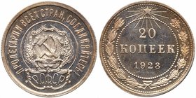 20 Kopecks 1923. 
Y.82. Choice brillinat Proof
