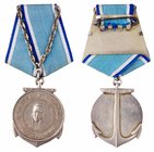 “Ushakov” Medal. Award # 5366.
Silver. Original chains and double-sided suspension. According to N. Efimov’s book “Cavaliers of the Ushakov Medal”, p...