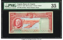 Angola Banco De Angola 500 Escudos 10.6.1970 Pick 97 PMG Choice Very Fine 35. 

HID09801242017