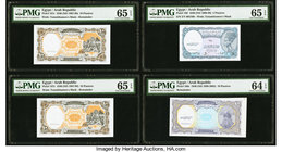 Egypt Arab Republic PMG Graded Lot of 4 Examples. 10 Piastres 1940 (ND 1997-98) Pick 187r Remainder Two Examples PMG Gem Uncirculated 65 EPQ (2); 5 Pi...