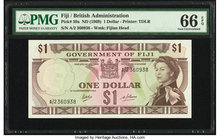 Fiji Government of Fiji 1 Dollar ND (1969) Pick 59a PMG Gem Uncirculated 66 EPQ. 

HID09801242017