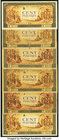 French Indochina Banque de l'Indo-Chine 100 Piastres ND (1942-45) Pick 73, Six Examples Fine or Better. 

HID09801242017