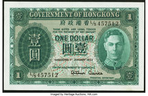 Hong Kong Government of Hong Kong 1 Dollar 1.1.1952 Pick 324b About Uncirculated. 

HID09801242017