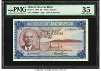 Malawi Reserve Bank of Malawi 5 Pounds 1964 Pick 4 PMG Choice Very Fine 35. 

HID09801242017