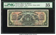 Mexico Banco de Mexico 10 Pesos 1.4.1936 Pick 30 PMG Choice Very Fine 35. 

HID09801242017