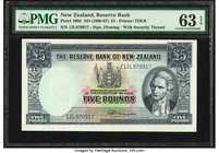 New Zealand Reserve Bank of New Zealand 5 Pounds ND (1960-67) Pick 160d PMG Choice Uncirculated 63 EPQ. 

HID09801242017