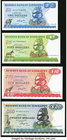 Zimbabwe Reserve Bank 2; 5; 10; 20 Dollars 1980 Pick 1a; 2b; 3a; 4a Four Examples Crisp Uncirculated. 

HID09801242017