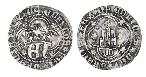 ENRIQUE IV. 1/2 Real. Segovia. Acueducto debajo de castillo. Misma ley. ENRICVS-...