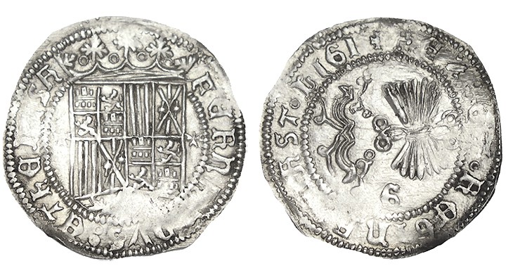 1 REAL. Granada. A/ Hoja - hoja. R/ G. LIGI en ley. del rev. XC-318. 3,42 g. MBC