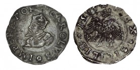 2 TARI. Messina. 1546 - M-A. Bonito color. 5,91 g. Vti.- 179. ESCASA (EBC)