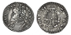 1 TARI.Nápoles s/f.-IR Como Rey de Inglaterra y Príncipe de España. 5,95 g. VI- 334 (vte.) ESCASA. MBC+