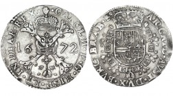 1 PATAGÓN. Amberes. 1672. DH- 1618, HV- 698.AN. 27,71 g. RARA MBC+