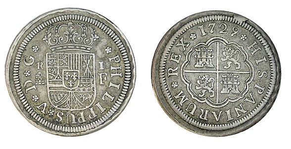 1 REAL. Segovia 1729/8-F. XC-1695 (Vte. por sobrefecha). 2,89 g. RARA. MBC+/EBC-