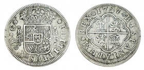 2 REALES. Segovia 1727-F. XC-1407. 5,30 g. MBC