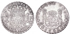 8 REALES. México. 1746-MF. XC-800. 27,00 g. MBC
