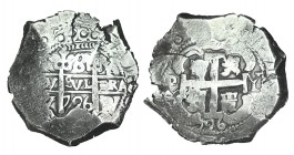 8 REALES. Potosí. 1726 - Y. XC- 25. 27,61 G. RARA (MBC+)