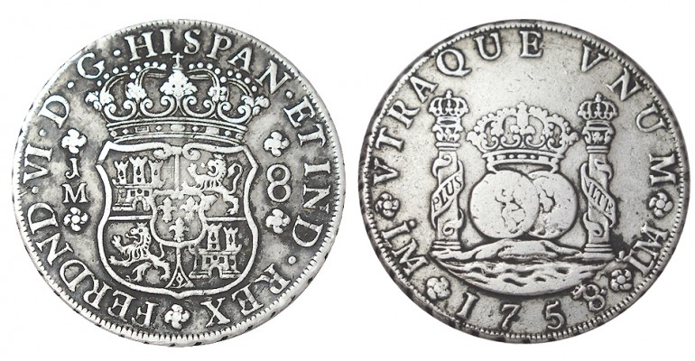 8 REALES. Lima. 1758-JM. XC-318. 26,74 g. MBC