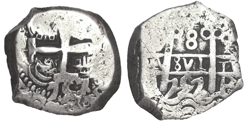 8 REALES. Potosí. 1757 - q. XC- 374. 27,11 g. (MBC)