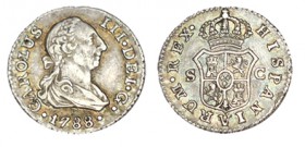 1/2 REAL. Sevilla 1788-C. XC-1861. 1,41 g. EBC-