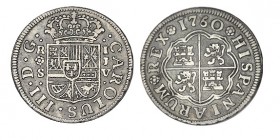 1 REAL. Sevilla. 1760-JV. XC-1648. 2,89 g. ESCASA. MBC