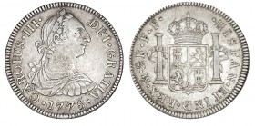 2 REALES. México 1778-FF. XC-1345. 6,71 g. ESCASA. EBC-