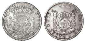 8 REALES. Guatemala. 1768-P. XC-817. Dígito 8 separado del resto. 26,91 g. MBC+