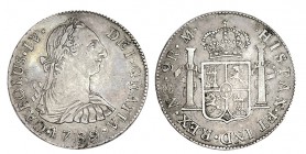 2 REALES. Guatemala 1789-M. Busto de Carlos III. XC-911. 6,68 g. Bonito tono. Buen ejemplar para este tipo. MBC/MBC+