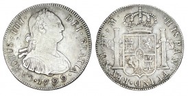 4 REALES. Guatemala 1799-M. 13,30 g. XC-790. RARA. MBC