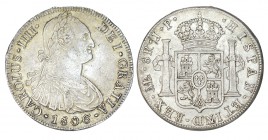 8 REALES. Lima 1806-JP. XC-663. 27,62 g. Bonita pát. EBC