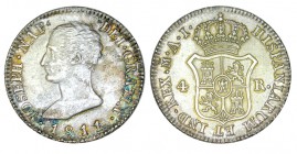 4 REALES (Mód. 2 Rls.). Madrid, 1811-AI. XC-55. 5,87 g. Bonita pát. EBC+