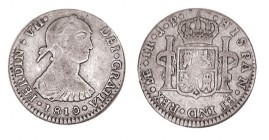 1 REAL. Lima. 1810-JP. XC-1128. 3,52 g. RARA. MBC