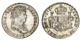 1 REAL. México. 1816-JJ. XC-1176. 3,35 g. EBC-/EBC