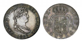 2 REALES. Madrid. 1829-AJ. XC-932. 5,89 g. Bonita pát. Irisada. ESCASA. EBC-/EBC