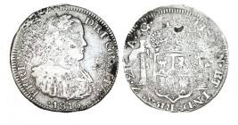 2 REALES. Zacatecas 1816-AG. XC-1070. 5,45 g. MUY ESCASA(MBC)