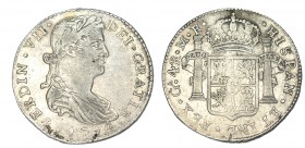 4 REALES. Guadalajara. 1814-MR . XC-718. 13,41 g. Busto grande muy particular. (EBC-)