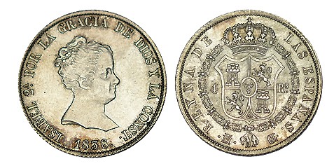 4 REALES. Madrid. 1838-CL. XC-288. 5,94 g. SC-