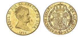 80 REALES. Madrid. 1835-CR. XC-68. 6,80 g. Rayitas en anv. EBC