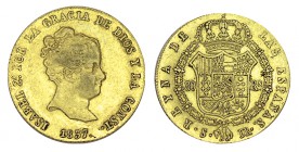 80 REALES. Sevilla. 1837-DR. XC-85. 6,74 g. Leve rayita en rev. MBC+