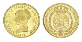 100 REALES. Madrid. 1850-CL. (Doblón) XC-3. 8,19 g. EBC